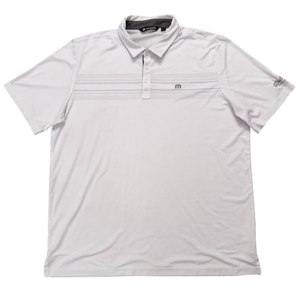 Travis Mathew Polo Shirt Mens Size 3XL Short Sleeve Golf Performance White